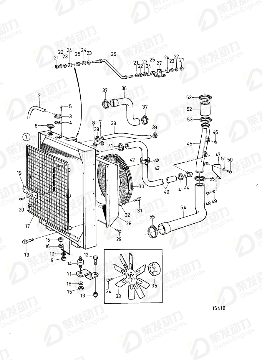 VOLVO Radiator stay 865288 Drawing